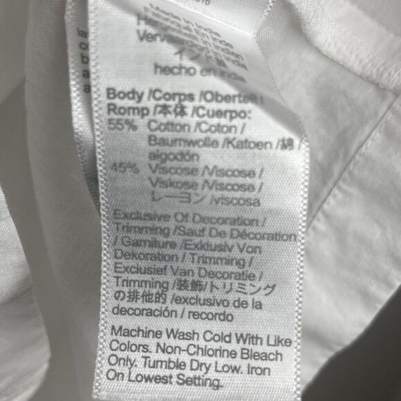 MADEWELL Top Women Small White Shirred Blouse Long Sleeve NQ888 - Picture 16 of 16